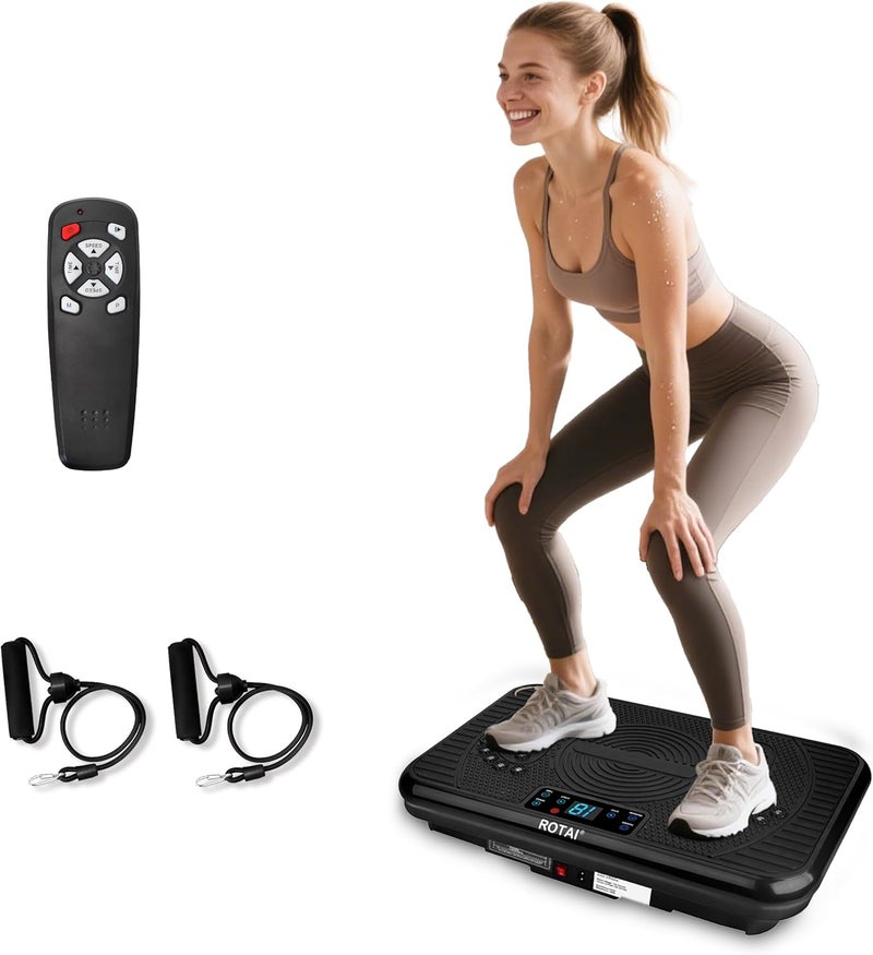 ROTAI Shake Plate Vibration Exercise Machine for Lymphatic Drainage Massager & Weight Loss, 400 lbs Capacity Whole Body Vibrating Plate Workout for Women and Men - Image 1